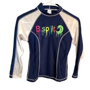 B. Split Rash Guard Navy Blue